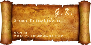 Grexa Krisztián névjegykártya